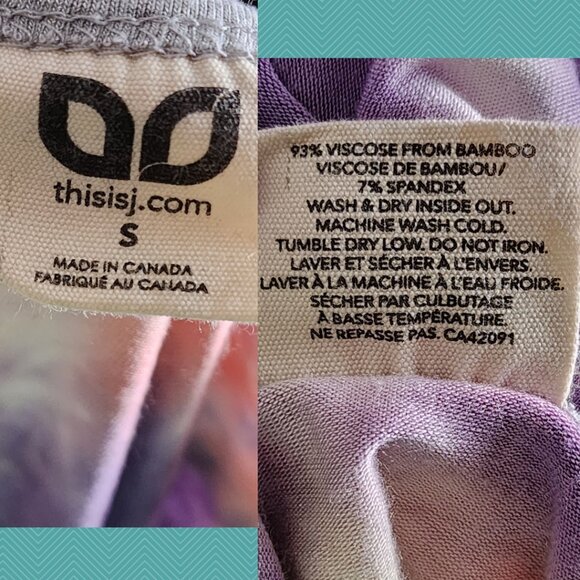 This is J Colorful Tie Dye Watercolor Bamboo Stretch Tank - Picture 4 of 4